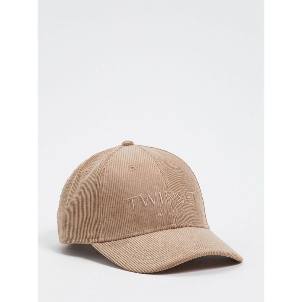 Twinset Women Twinset Velvet Baseball Cap With Rigid Visor And Embroidered Logo